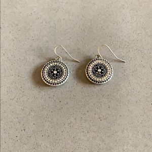 Silver circle earrings